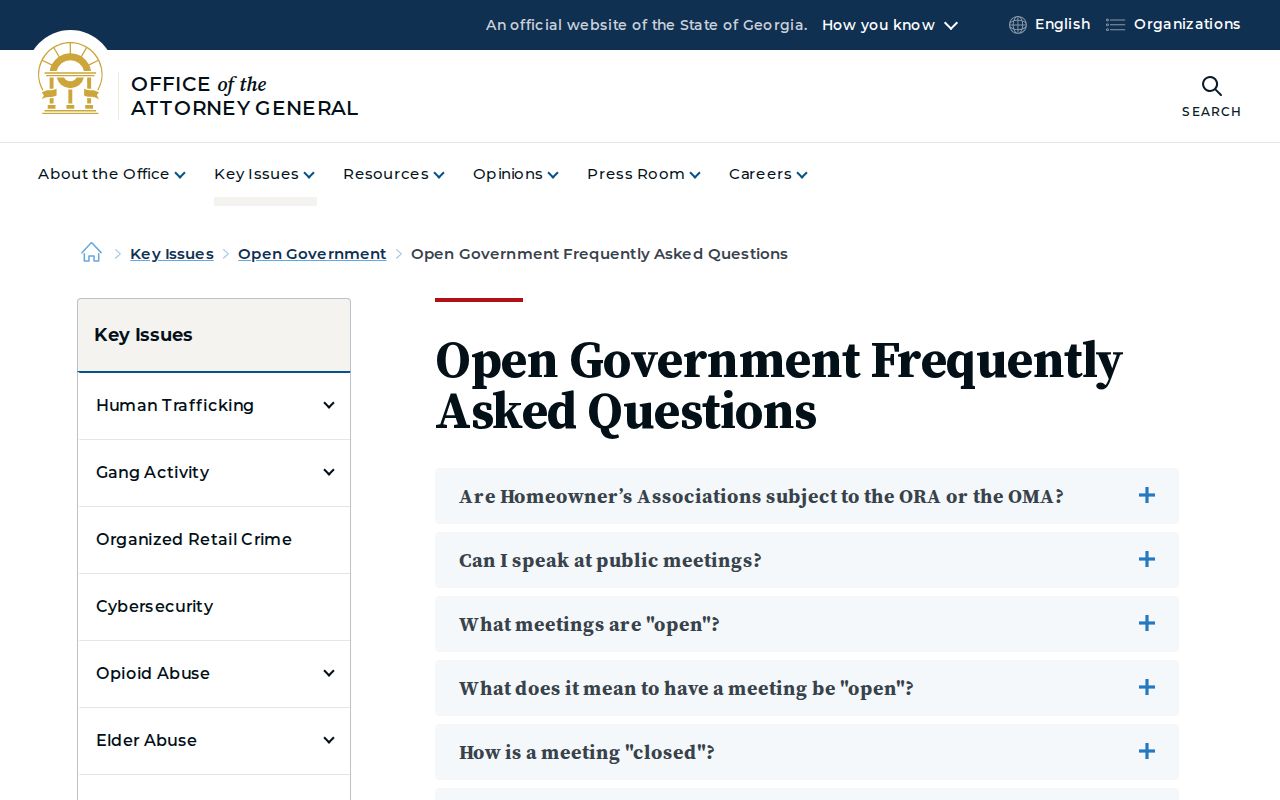 Woodstock public records Georgia open government rules