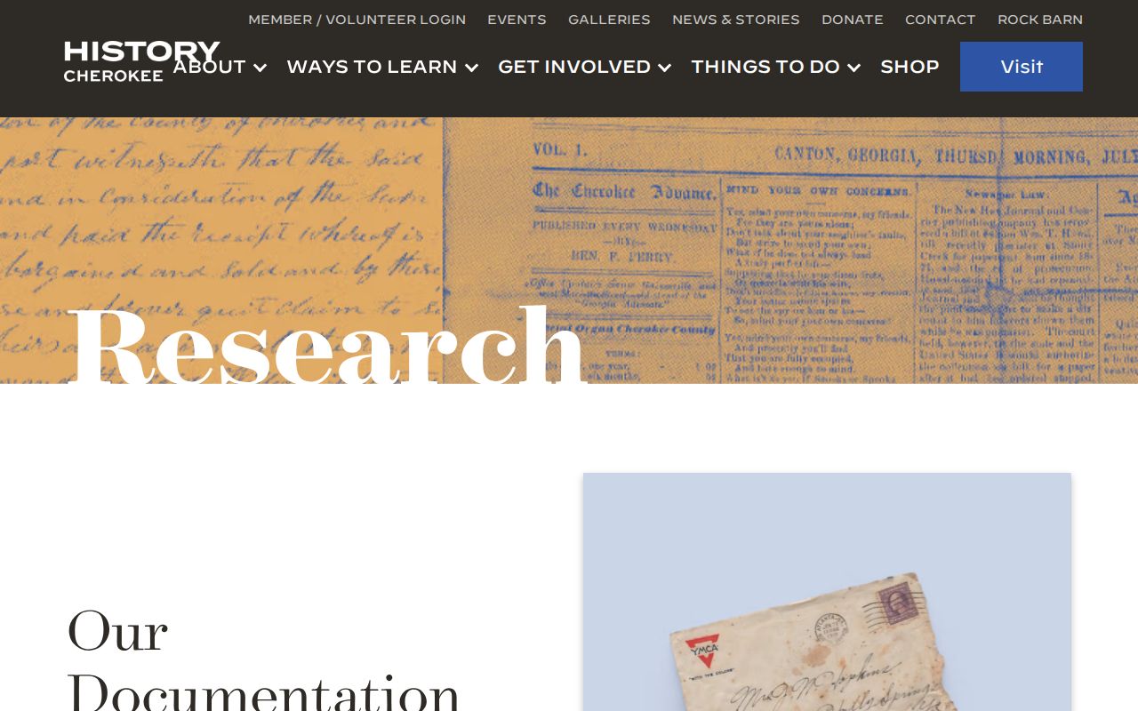 Woodstock people search in Cherokee history archives